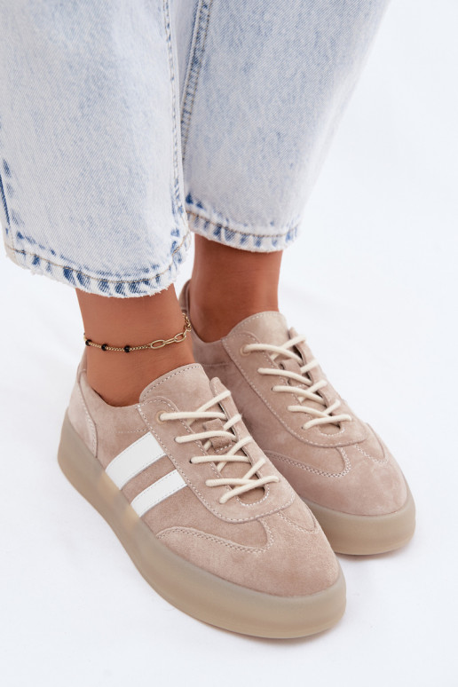 Zapatillas de plataforma beige de ante sintético Coralia