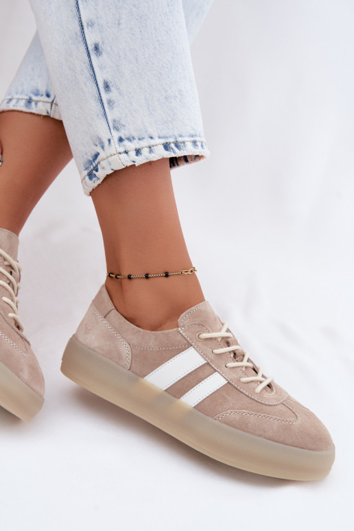 Zapatillas de plataforma beige de ante sintético Coralia