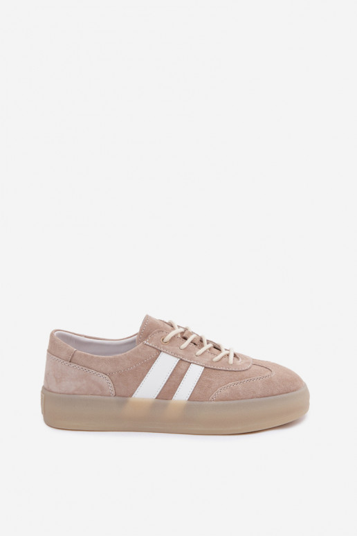 Zapatillas de plataforma beige de ante sintético Coralia