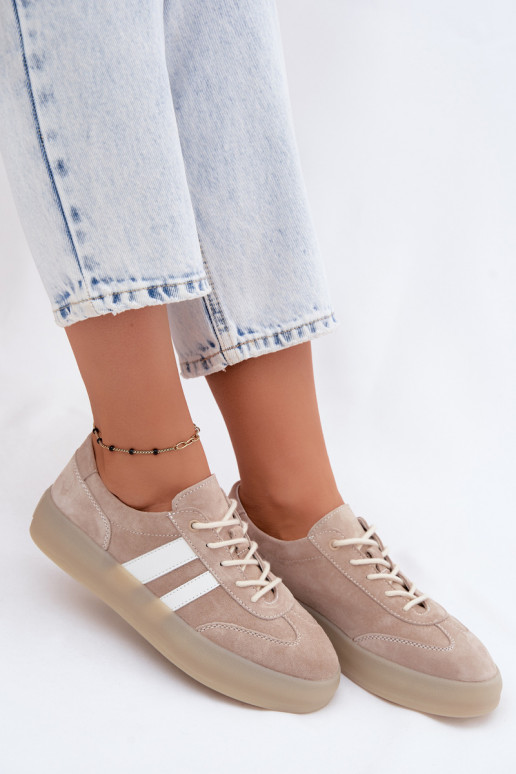 Zapatillas de plataforma beige de ante sintético Coralia