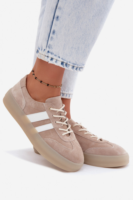 Zapatillas de plataforma beige de ante sintético Coralia