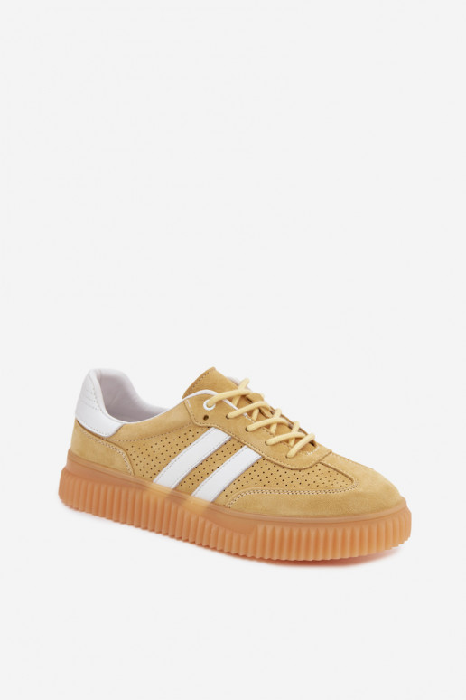 Zapatillas de plataforma amarillas de ante sintético Coralia