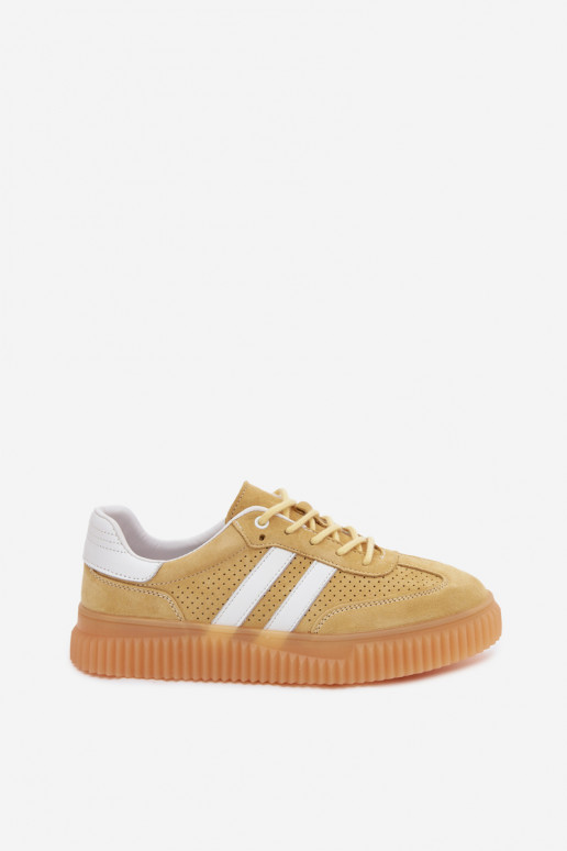 Zapatillas de plataforma amarillas de ante sintético Coralia