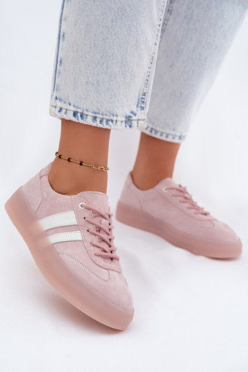 Zapatillas de plataforma rosas de ante sintético Coralia