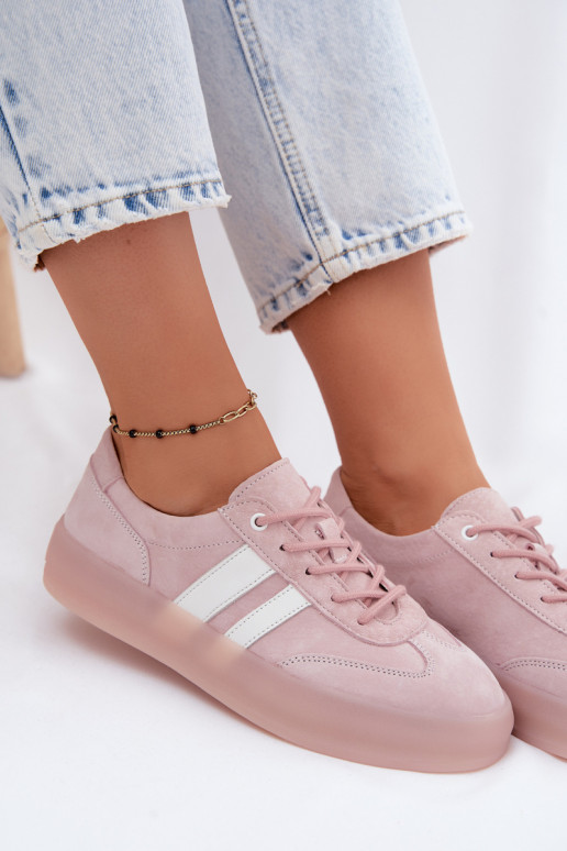 Zapatillas de plataforma rosas de ante sintético Coralia