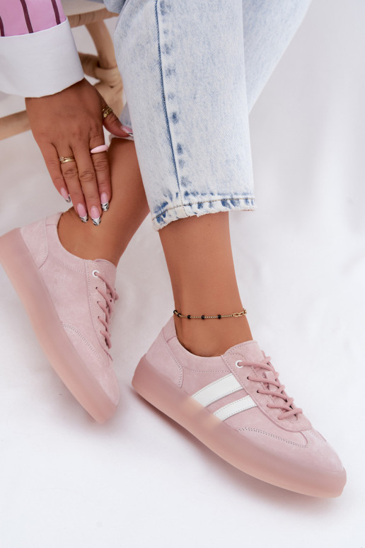Zapatillas de plataforma rosas de ante sintético Coralia