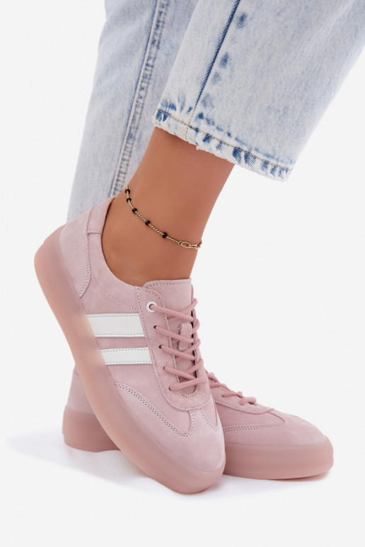 Zapatillas de plataforma rosas de ante sintético Coralia