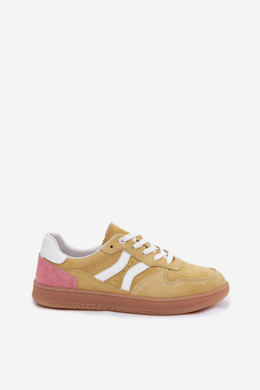 Zapatillas de plataforma amarillas de ante Coressa