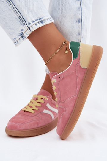 Zapatillas de plataforma rosas de ante Coressa 2