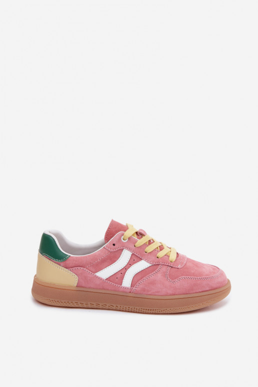 Zapatillas de plataforma rosas de ante Coressa