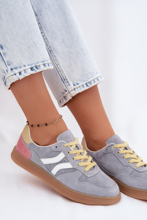 Zapatillas de plataforma azules de ante Coressa