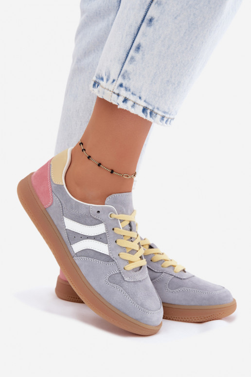 Zapatillas de plataforma azules de ante Coressa
