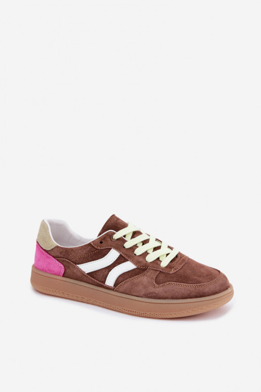 Zapatillas de plataforma marrones de ante Coressa