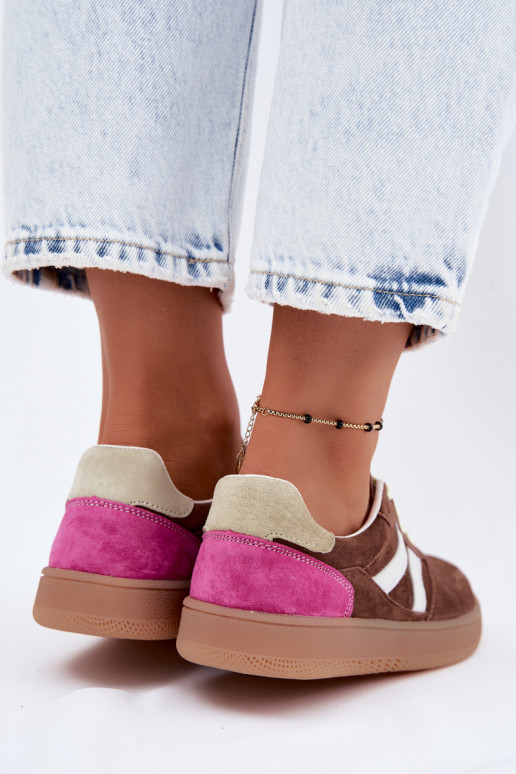 Zapatillas de plataforma marrones de ante Coressa