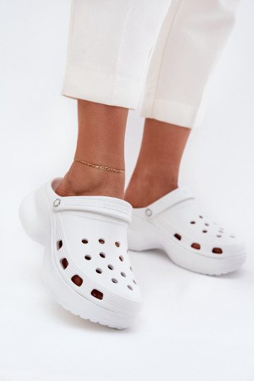 Zapatillas de mujer con suelas gruesas de moda Big Star RR274A119 blancas 2