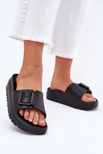 Zapatillas ligeras negras para mujer con hebillas Viasara 2