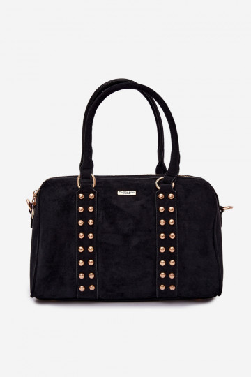 Bolso negro con tachuelas doradas Emelle