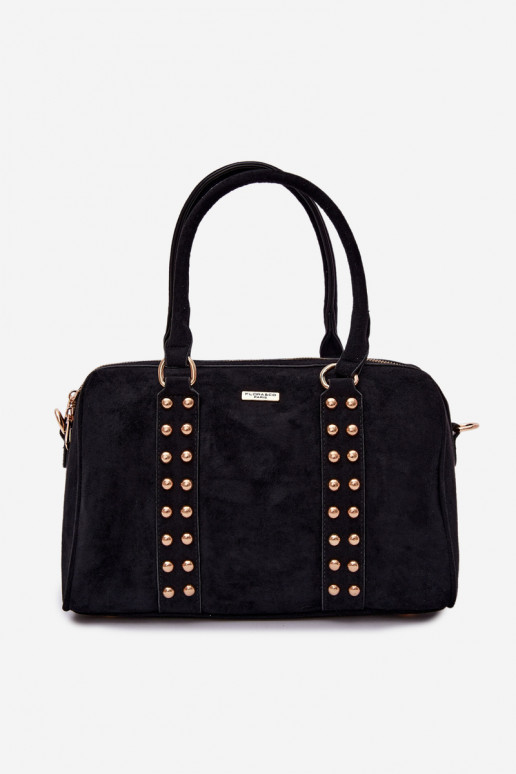 Bolso negro con tachuelas doradas Emelle