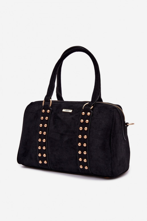Bolso negro con tachuelas doradas Emelle