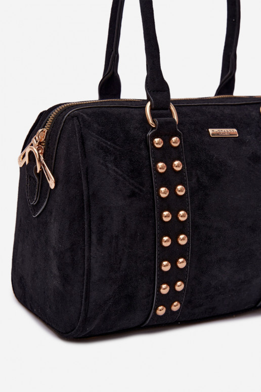 Bolso negro con tachuelas doradas Emelle