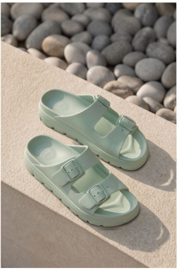 Zapatillas de mujer con plataforma de espuma en menta Melorea