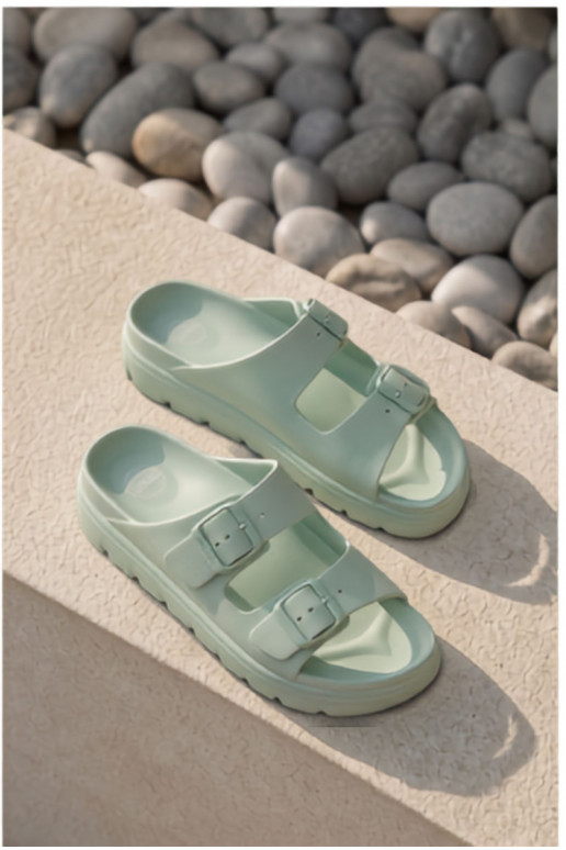 Zapatillas de mujer con plataforma de espuma en menta Melorea
