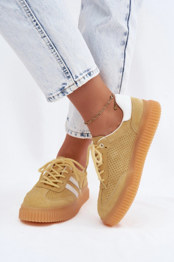 Zapatillas de plataforma amarillas de ante Artelle 2
