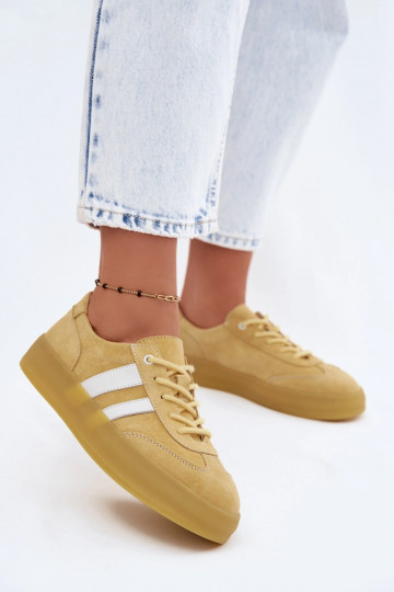 Zapatillas de plataforma amarillas de ante sintético Coralia