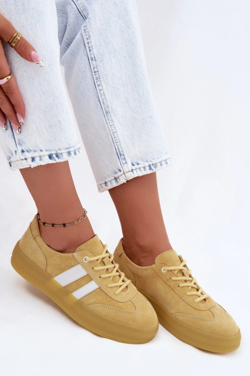 Zapatillas de plataforma amarillas de ante sintético Coralia