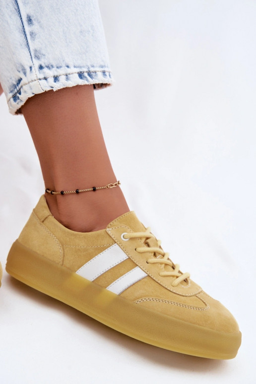 Zapatillas de plataforma amarillas de ante sintético Coralia