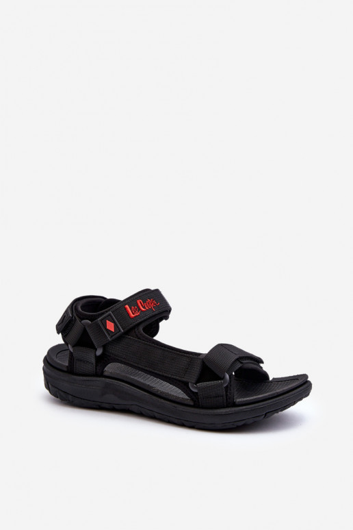 Sandalias de mujer con cierres adhesivos en negro Lee Cooper LCIN-26-34-4423L