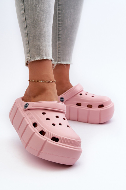 Zapatillas ligeras de mujer con plataforma en color rosa Itubia
