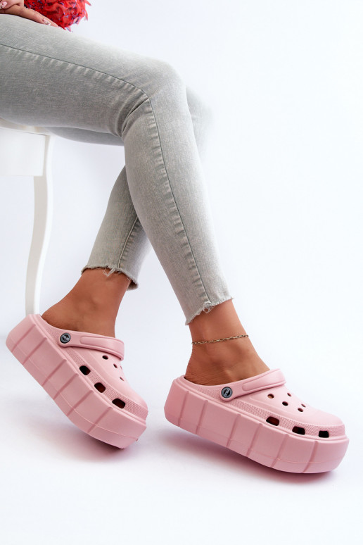 Zapatillas ligeras de mujer con plataforma en color rosa Itubia