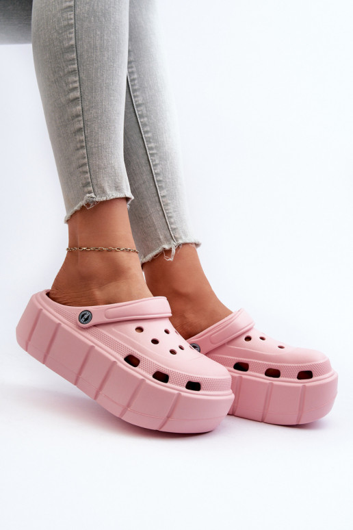 Zapatillas ligeras de mujer con plataforma en color rosa Itubia