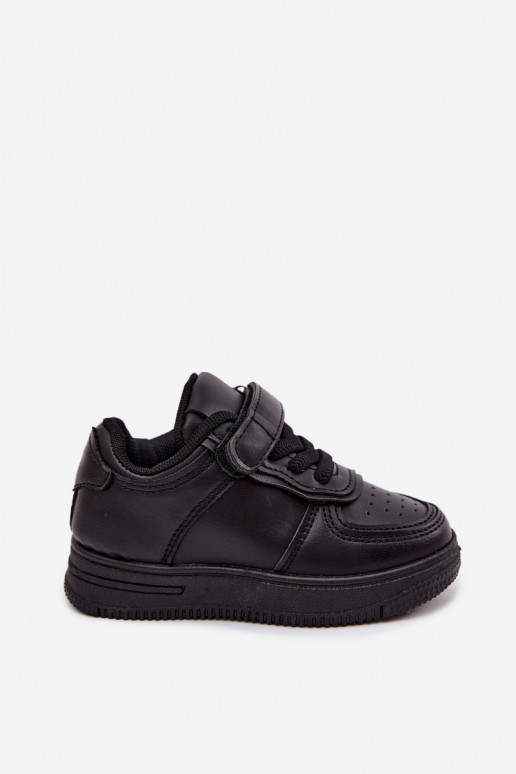Zapatillas para niños en cuero sintético color negro Liora