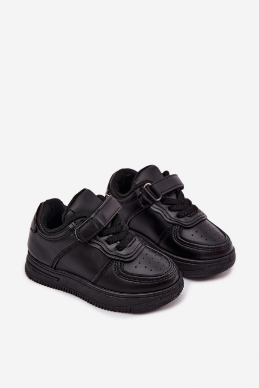 Zapatillas para niños en cuero sintético color negro Liora