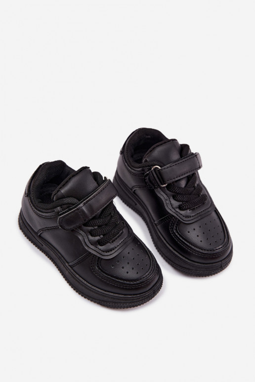 Zapatillas para niños en cuero sintético color negro Liora