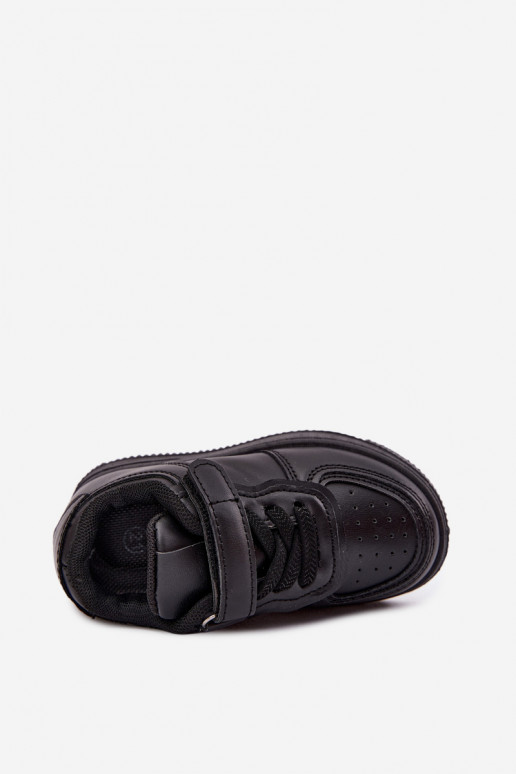 Zapatillas para niños en cuero sintético color negro Liora