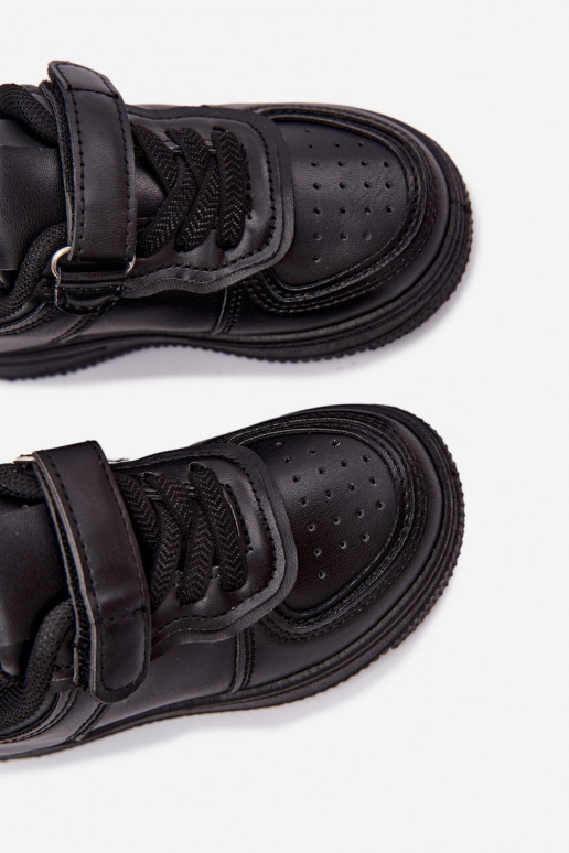 Zapatillas para niños en cuero sintético color negro Liora