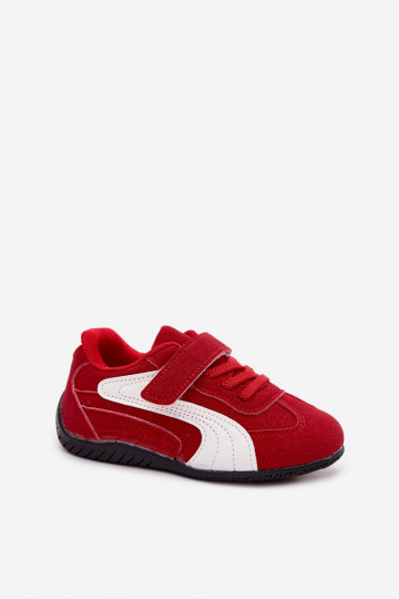 Zapatillas para niños con cierres de velcro en color rojo Perrin