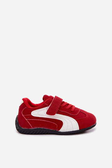 Zapatillas para niños con cierres de velcro en color rojo Perrin 2