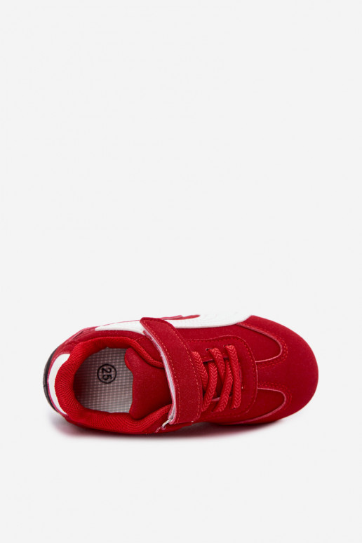 Zapatillas para niños con cierres de velcro en color rojo Perrin