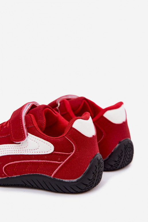 Zapatillas para niños con cierres de velcro en color rojo Perrin