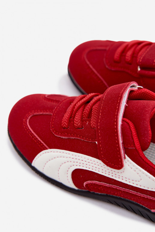 Zapatillas para niños con cierres de velcro en color rojo Perrin