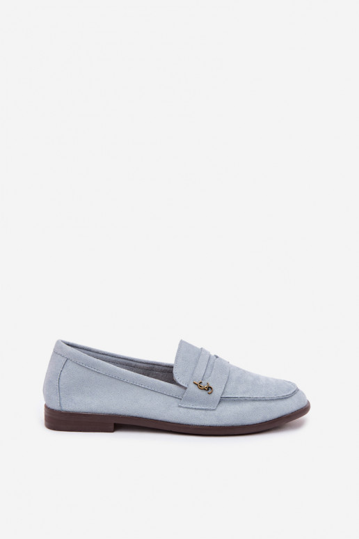 Mocasines de mujer de ante sintético azules Prestelle