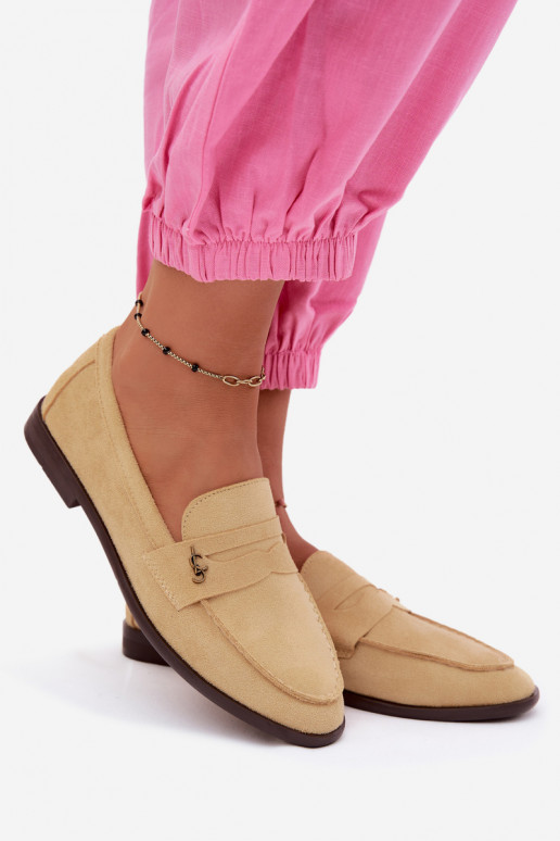 Mocasines de mujer de ante sintético amarillos Prestelle