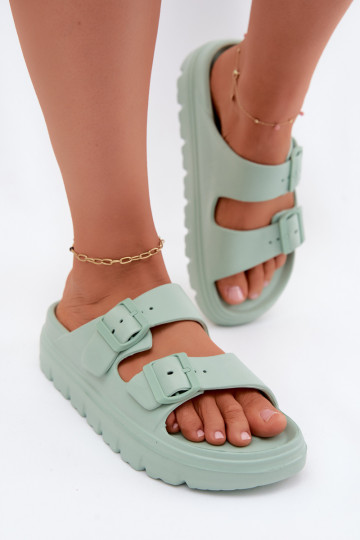 Zapatillas de mujer con plataforma de espuma en menta Melorea