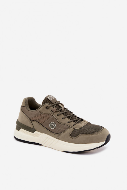 Zapatillas deportivas para hombres con plataforma en verde Hanirin