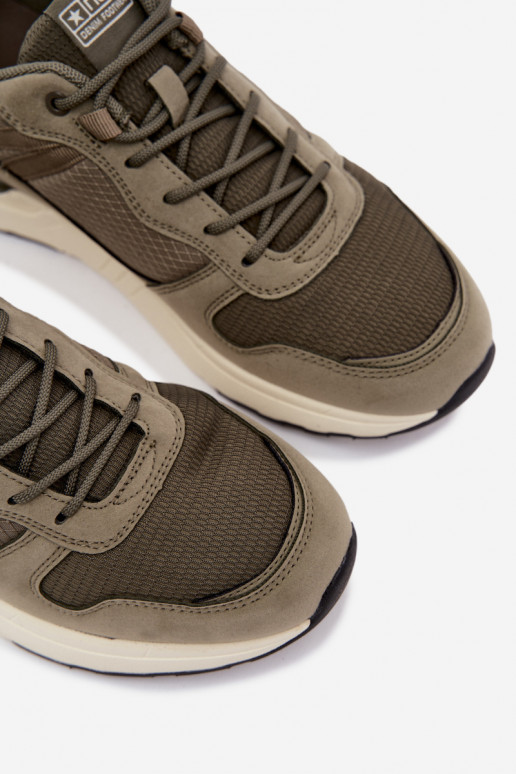 Zapatillas deportivas para hombres con plataforma en verde Hanirin