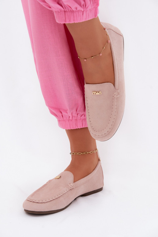 Mocasines para hombres con detalles dorados en rosa Sarivelle